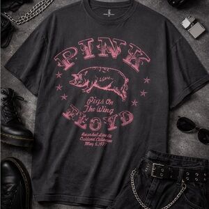 Pink Floyd Pigs On The Wing Graphic Tee XL Anthill Rockware Band Shirt Gray